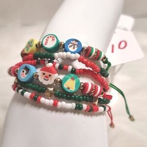 👋 CHRISTMAS STACKING 6 BRACELET SET charm adjustable | Mix And Match 3/$20